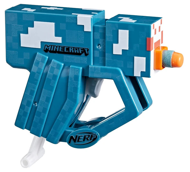 Nerf MicroShots Minecraft Cave Spider Blaster, 2 Nerf Elite Foam Darts, Minecraft Spider Mob Design