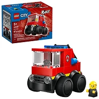 LEGO City Véhicules - Le camion de pompiers - Mini-ensemble de jouet de construction avec figurine de pompier - 60482