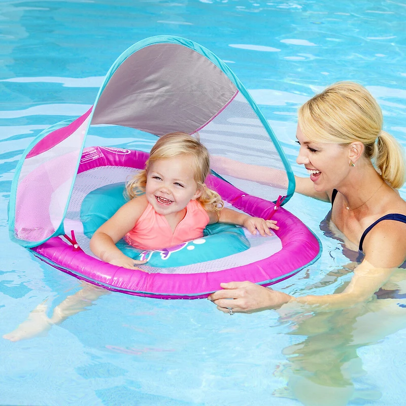 SwimWays, Bouée et pare-soleil Baby Spring Float - Poisson rose