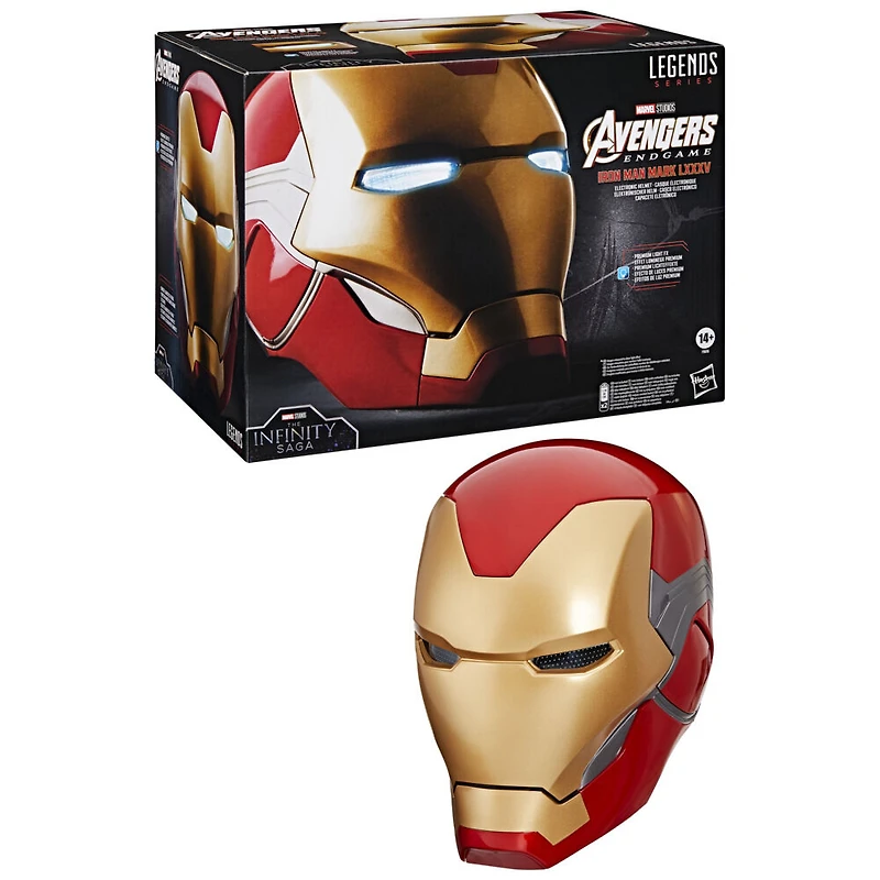 Marvel Legends Series, casque électronique premium Iron Man avec effets lumineux, Avengers: Endgame, jouet de cosplay pour adultes