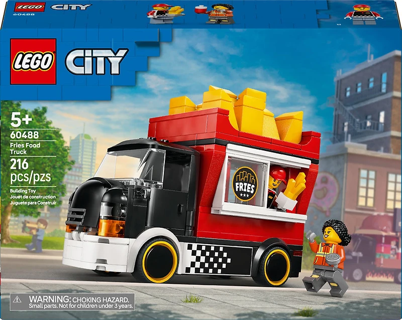 LEGO City Fries Food Truck Building Toy for Kids - Pretend Play Set for Boys & Girls, Ages 5+ - 60488