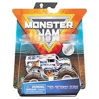 Monster Jam, Monster truck authentique Ice Cream Man en métal moulé à l'échelle 1:64, série Arena Favorites