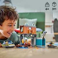 LEGO City Police Speedboat and Crooks' Hideout Pretend Play Toy 60417