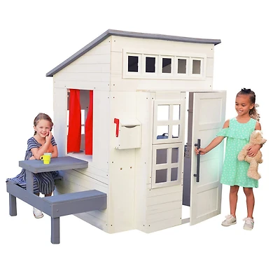 KidKraft Modern Outdoor Playhouse-White