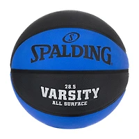 Ballon de basketball en caoutchouc pour toute surface Spalding Varsity, taille 6 (28-1/2 po), bleu/noir