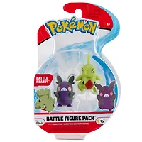 Pokémon - Figurine de combat, paquet de 2 - Embrylex (Larvitar) et Morpeko affamé
