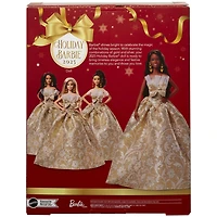 Barbie-Poupée Barbie Joyeux Noël 2025-avec robe argent et or