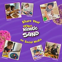 Kinetic Sand, Squish N' Create avec 382 g de sable à modeler bleu, jaune et rose, 5 outils