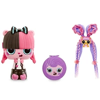 Animaux Pop 3 en 1 Pop Pop Hair Surprise avec de longs cheveux à brosser