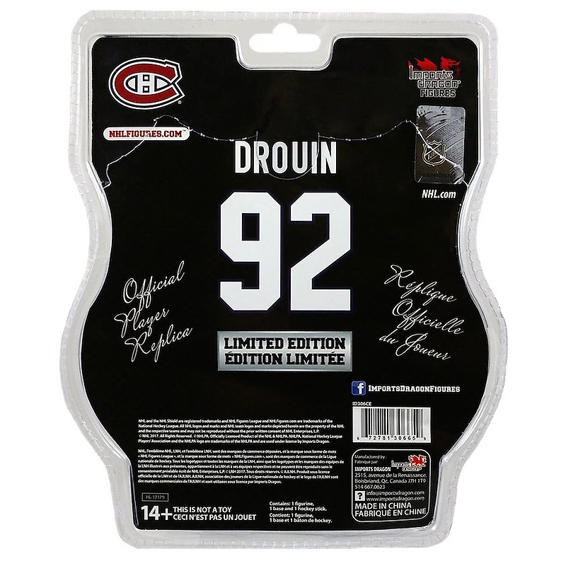 Jonthan Drouin Canadiens de Montréal Figurine  de 6" de la Classique 100 de la LNH