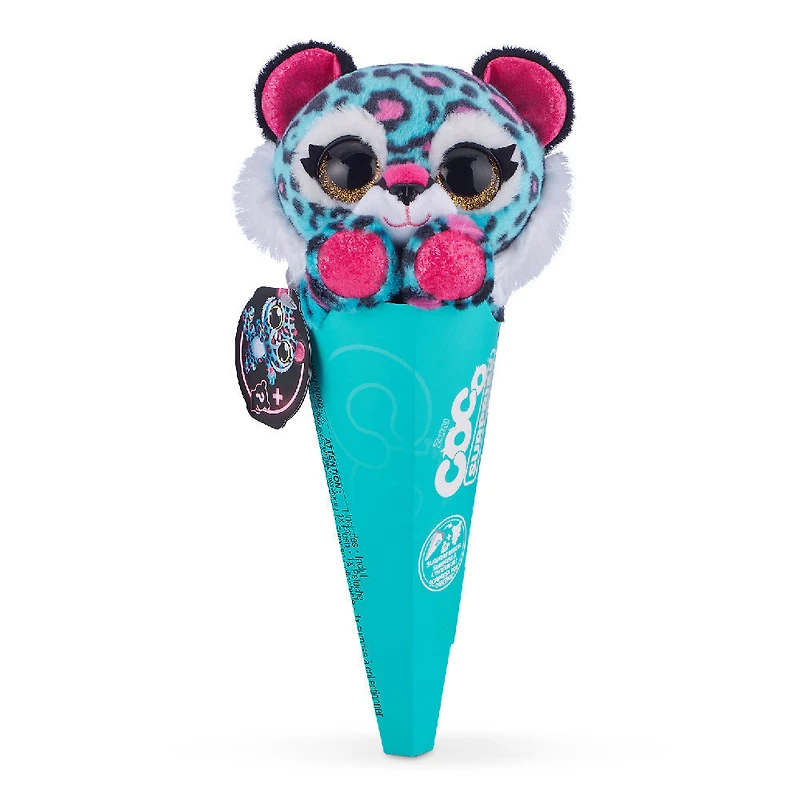 Coco Surprise Peluche néon avec cône avec surprise - 1 par commande, la couleur peut varier (Chacun vendu séparément, sélectionné au hasard)