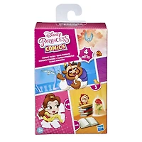 Disney Princess Comics, Duos parfaits Belle, jouet La Belle et la Bête à déballer, inclut 2 poupées, boîte-présentoir et support
