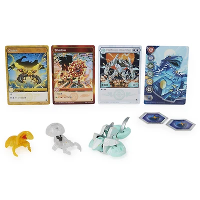 Bakugan Evolutions, Coffret Platinum Power Up Sharktar avec Nano Shadow et Clutch