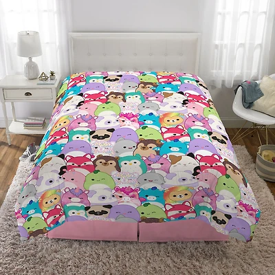 Couette réversible pour lit 2 places Squishmallows"Squeeze Together"