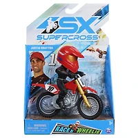 Supercross, Race and Wheelie Bike, Moto collector authentique de Justin Brayton, jouets pour enfants à l'échelle 1:18