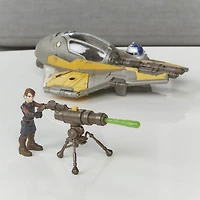 Star Wars Mission Fleet, Anakin Skywalker et chasseur Jedi, classe stellaire, figurine de 6 cm avec véhicule
