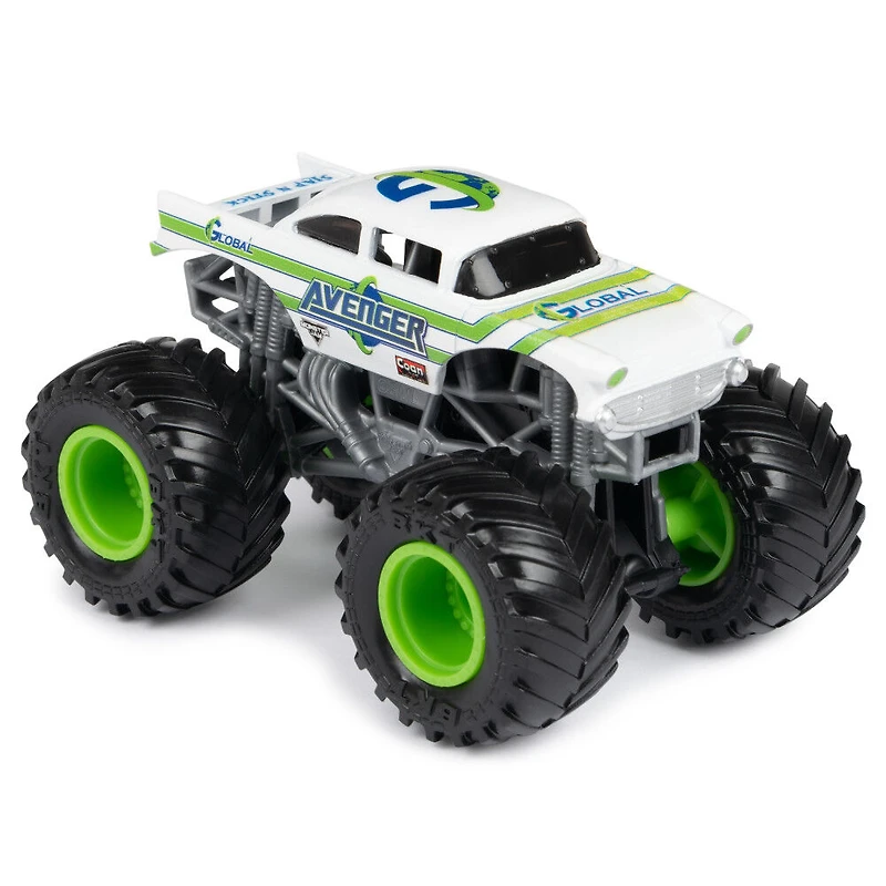 Monster Jam, Monster trucks en métal moulé Grave Digger Vs. Avenger officiels, échelle 1:64