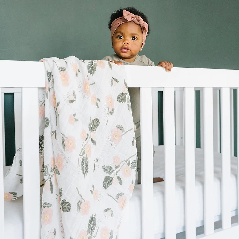 Couverture en mousseline de coton rouge Rovr biologique