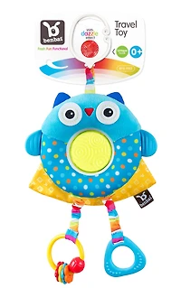 Jouet hochet Amis Éblouissants Benbat - Hibou / Bleu / 0-24 mois