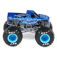 Monster Jam, Monster truck Blue Thunder officiel, véhicule en métal moulé, échelle 1:64