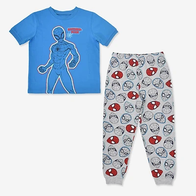 Spiderman 2 Piece PJ Set Blue