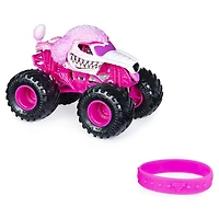 Monster Jam, Monster truck Monster Mutt Poodle officiel, véhicule en métal moulé, série Ruff Crowd, échelle 1:64