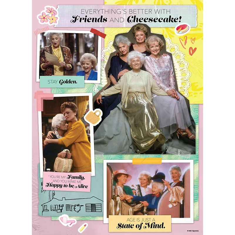 USAopoly The Golden Girls "Everything's Better with Friends and Cheesecake" Casse-Tête De 1000 Pièces - Édition anglaise