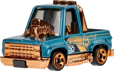 Hot Wheels 1:64 Scale Die-Cast Toon'd '83 Chevy Silverado Turquoise- & Copper-Colored Deco