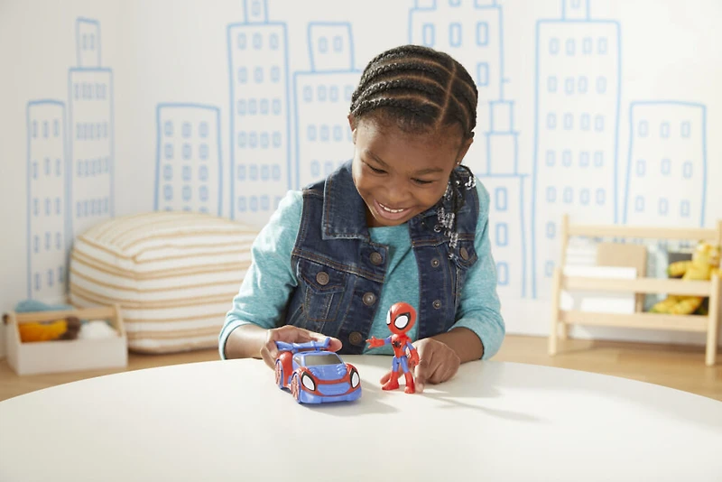 Spidey and His Amazing Friends, figurine Spidey avec Arachno-bolide