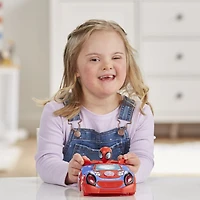 Marvel Spidey and His Amazing Friends, Arachno-bolide lumineux, jouet préscolaire avec sons, lumières et figurine Spidey