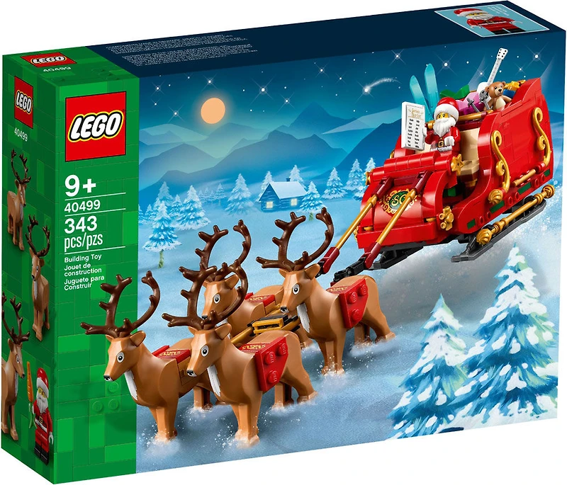 LEGO Santa's Sleigh Christmas Toy Building Set for Ages 9-13, with Reindeer & Santa Figurine, 40499