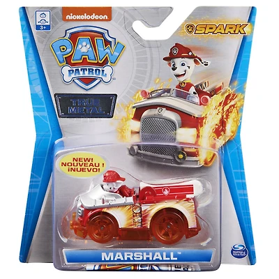PAW Patrol, Véhicule Marcus en métal moulé True Metal à collectionner, Série Étincelle à l'échelle 1:55