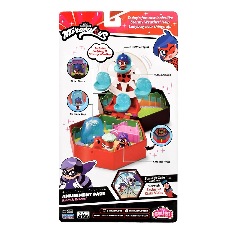 Parc d'attractions Miraculous Chibi : Rides & Rescue Miracle Box Playset