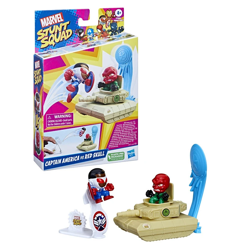 Marvel Stunt Squad, Captain America contre Red Skull, coffret de figurines de 3,5 cm