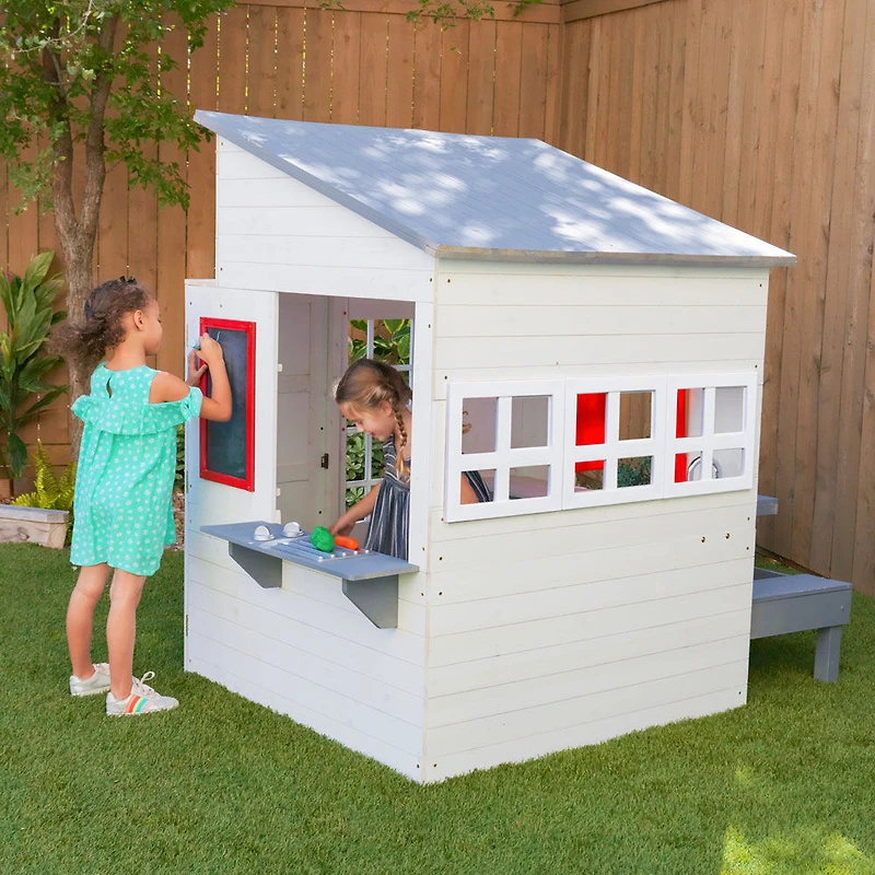 Maisonnette pour enfants moderne pour l'extérieur - Blanc