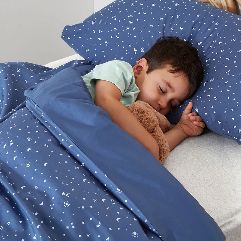 ergoPouch - Organic Single Quilt Cover and Standard Pillow Case - Night Sky