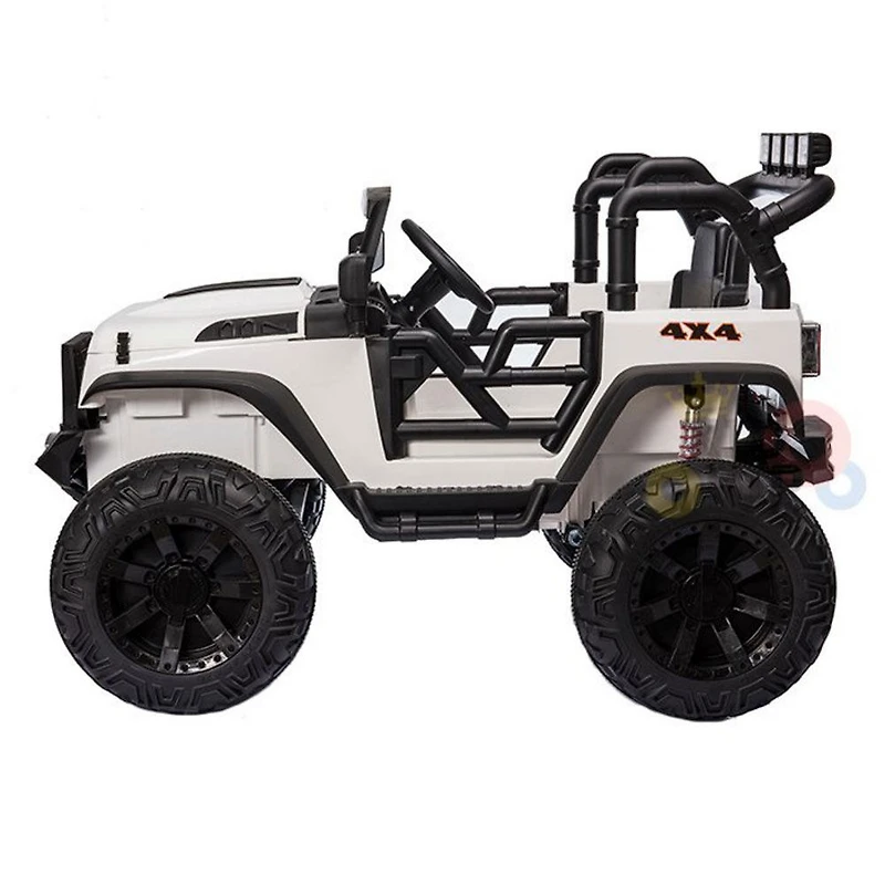 KidsVip 24V Enfants Grandes EVA Roues Camion Voiture Eléctrique avec Commande à Distance - Blanc - Édition anglaise