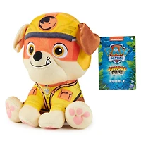 PAW Patrol Jungle Pups, Peluche Ruben de 20,3 cm, animal en peluche