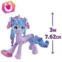 My Little Pony : Marquons les esprits, Izzy Moonbow Magie des marques de beauté, poney de 7,5 cm avec accessoires surprises