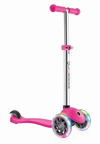 Trottinette à lumières Globber Primo - Rose fluo