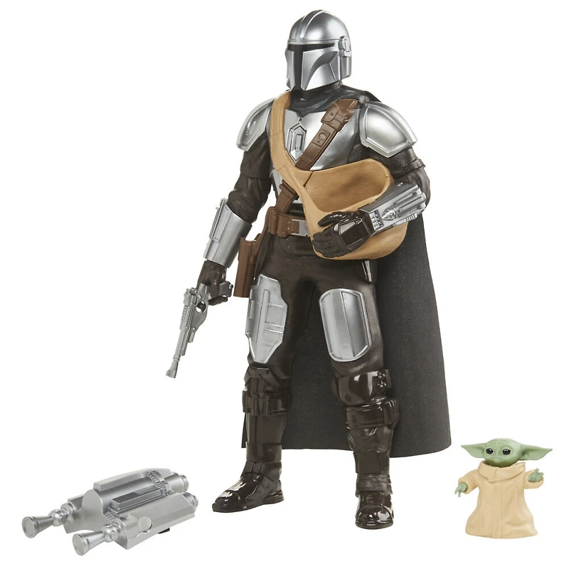 Star Wars Galactic Action The Mandalorian &,Grogu, figurines électroniques interactives de 30 cm