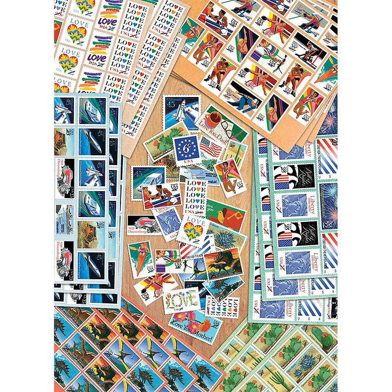 USAopoly USPS "U.S. Stamps of the 80's" Casse-Tête De 1000 Pièces - Édition anglaise