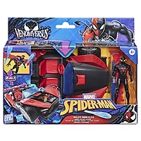 Marvel Spider-Man VenomVersus Epic World of Action Miles Morales Bolide de course Remix, figurine et voiture, jouets de super-héros, dès 4 ans