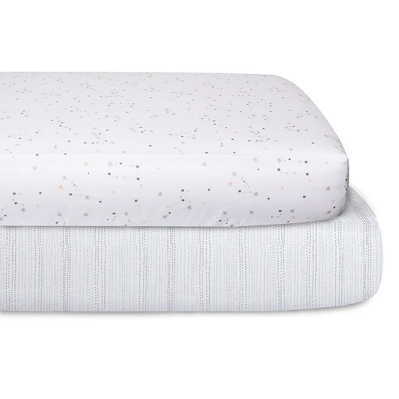 Baby's First by Nemcor 8 Piece Nursery Crib Bedding Set, Moon and Stars