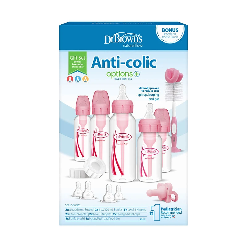 Dr. Brown's Options+ Bottle Starter Set 5pack - Pink 