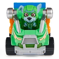 PAW Patrol : La Super Patrouille le film, Camion poubelle de recyclage avec figurine articulée Rocky Super-Chiots