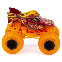Monster Jam, Monster truck Dragon officiel, véhicule en métal moulé, série Elementals, échelle 1:64
