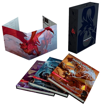 Dungeons & Dragons Core Rulebooks Gift Set (Special Foil Covers Edition with Slipcase, Player's Handbook, Dungeon Master's Guide, Monster Manual, DM Screen) - English Edition