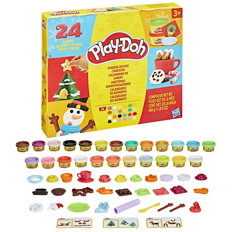 Play-Doh Holiday Advent Calendar, 24 Days of Surprise Toys