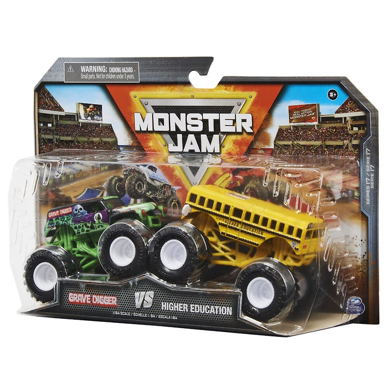 Monster Jam, Monster trucks officiels en métal moulé Grave Digger Vs. Higher Education, échelle 1:64